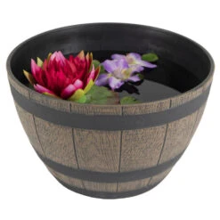 Mega Collections Plantenpot/bloempot - Kunststof - Bruin - Rond - D40 Cm -Groene Hoek 22caa687a2064e45adea0d357cef2072