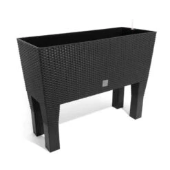 Prosperplast Plantenbak Rato - Antraciet - Op Poten - 60 X 25 X 46 Cm -Groene Hoek 23fa0a099312443584d08ca19fd7a9ce