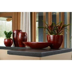 Steege Plantenpot/bloempot - Glanzend - Keramiek - Wijn Rood - D22 X H25 Cm -Groene Hoek 2819c464a16649dbae58dea6e288f2e4