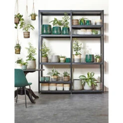 Mica Decorations Plantenpot/bloempot - Keramiek Taupe - D17/H15 Cm -Groene Hoek 28a140a00384442698f1840057bbd76e