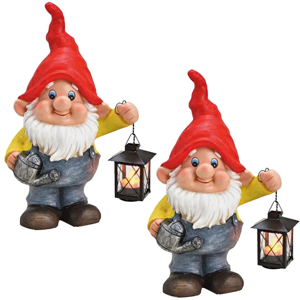 G. Wurm Tuinkabouter Met Lantaarn - Waxinelichtje - Polystone - 40 Cm 4 G. Wurm Tuinkabouter Met Lantaarn - Waxinelichtje - Polystone - 40 Cm - Afbeelding 2