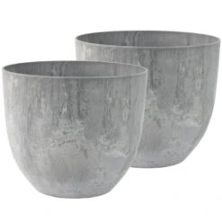 Ter Steege Plantenpot - Betongrijs - Kunststof - 33 X 29 Cm 7 Ter Steege Plantenpot - Betongrijs - Kunststof - 33 X 29 Cm -Groene Hoek 2df5d479b0964b17b40088ba85c71c12