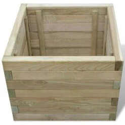 VidaXL Plantenbak Verhoogd Vierkant 50x50x40 Cm Hout -Groene Hoek 2e574f2996a34b31953b28c51b506dce