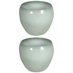 Floran Bloempot Rian - Mistry Groen - Keramiek - 17 X 15 Cm -Groene Hoek 2f6b7d435ca849278b95e626a516072e