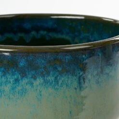 Mica Decorations Aster Bloempot - H20 X Ø22 Cm - Stoneware - Groen -Groene Hoek 32b32e43d51c4acaac247b8e90b33894