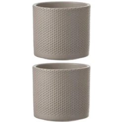 Mica Decorations Plantenpot - Taupe - Keramiek - 13 X 12 Cm -Groene Hoek 361fec3b2b244cb5b4534a84c76c220a