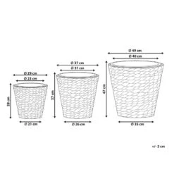 Beliani Bloem- En Plantenpotten PLAKA - Beige Waterhyacinth 8 Beliani Bloem- En Plantenpotten PLAKA - Beige Waterhyacinth -Groene Hoek 3973326812c0470e88f4953e6e612ff5