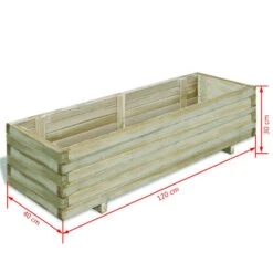 VidaXL Plantenbak Verhoogd Rechthoekig 120x40x30 Cm Hout -Groene Hoek 3e194bdc5e174dc48c75819445ddf13c