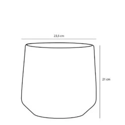 Mica Decorations Bloempot - Antraciet Grijs - Keramiek - 21 X 23 Cm -Groene Hoek 418a5df7d5794a76beb6ecfeb64eeb89