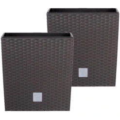 Prosperplast Plantenbak Rato - Bruin - Rotan - Kunststof - 26 Cm -Groene Hoek 46335972b40041aaa7469b49a32b0024
