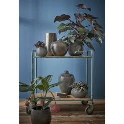 Mica Decorations Bloempot Gabriel - Bronskleurig - Keramiek - 35 Cm -Groene Hoek 463bfec22ba54517a26eca002a661561