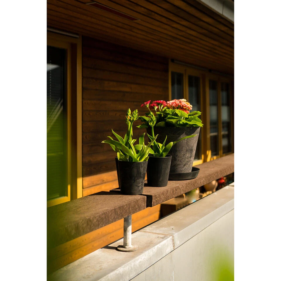 Ter Steege Bloempot - Zwart - Natuursteen Look - D32 X H29 Cm 4 Ter Steege Bloempot - Zwart - Natuursteen Look - D32 X H29 Cm - Afbeelding 2