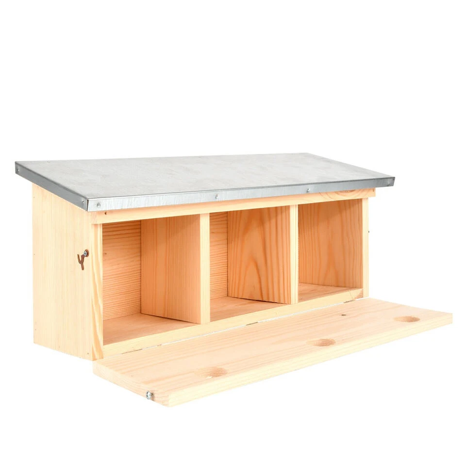 Birds For Birds Vogelhuis - Hout - Nestkastje Voor Mussen - 47 Cm 4 Birds For Birds Vogelhuis - Hout - Nestkastje Voor Mussen - 47 Cm - Afbeelding 2