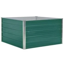 VidaXL Plantenbak Verhoogd 100x100x45 Cm Gegalvaniseerd Staal Groen -Groene Hoek 4f22675369f4444fb70dc89d61890fd6
