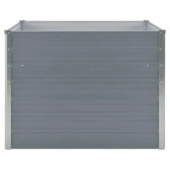 VidaXL Plantenbak Verhoogd 100x100x77 Cm Gegalvaniseerd Staal Grijs -Groene Hoek 5580d7c0de04429084fdb53ebfbf31af