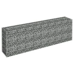 VidaXL Gabion Plantenbak Verhoogd 180x30x60 Cm Gegalvaniseerd Staal -Groene Hoek 55a779a34a954b508ed902384d101630
