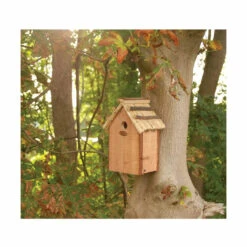 Best For Birds Vogelhuisje - Hout Met Rieten Dakje - 18 X 27 Cm -Groene Hoek 5af92158cdc043bbb2bc0ac7832b8124