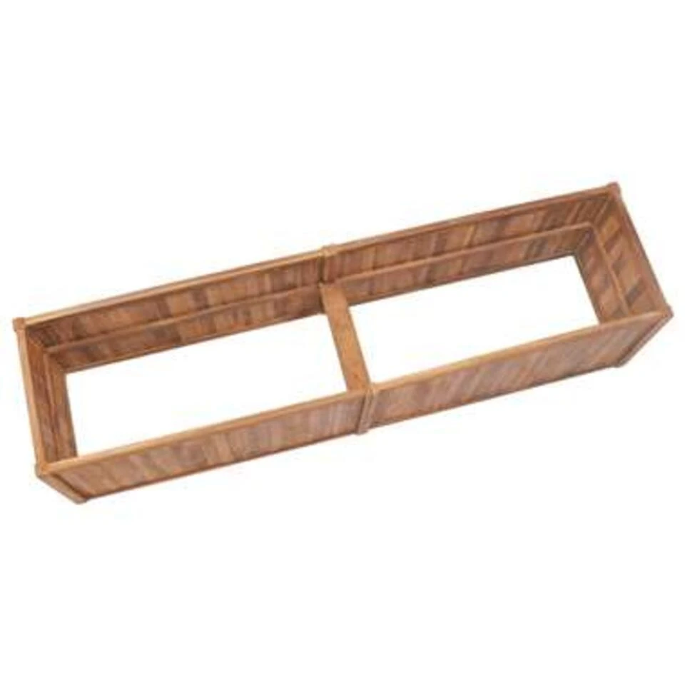 VidaXL Plantenbak Verhoogd 200x50x50 Cm Massief Teakhout 5 VidaXL Plantenbak Verhoogd 200x50x50 Cm Massief Teakhout - Afbeelding 3
