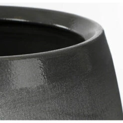 Mica Decorations Bloempot - Grijs Met Relief - Keramiek - 23 X 20 Cm -Groene Hoek 5d5d261f77144e46b35405271677cd2a