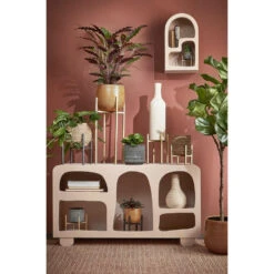 Mica Decorations - Bloempot Plantenstandaard/verhoger - Goud - H16 X B16 Cm -Groene Hoek 60d5b2d0ddae41ac833ce3779f50226b