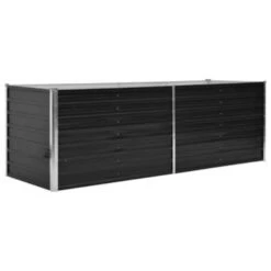 VidaXL Plantenbak Verhoogd 240x80x77 Cm Gegalvaniseerd Staal Antraciet -Groene Hoek 646c3b39e86449289b5eac2fceee0775