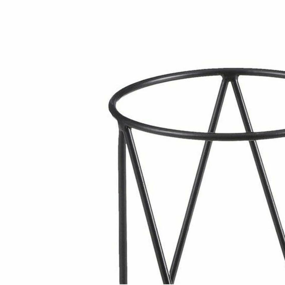 Mica Decorations Bloempot Plantenstandaard/verhoger - Zwart - D19 X H26 Cm 4 Mica Decorations Bloempot Plantenstandaard/verhoger - Zwart - D19 X H26 Cm - Afbeelding 2