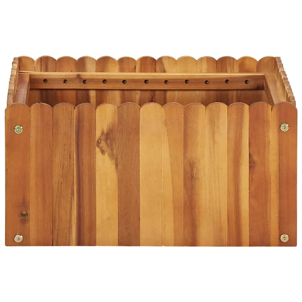 VidaXL Plantenbak Verhoogd 50x50x25 Cm Massief Acaciahout 4 VidaXL Plantenbak Verhoogd 50x50x25 Cm Massief Acaciahout - Afbeelding 2