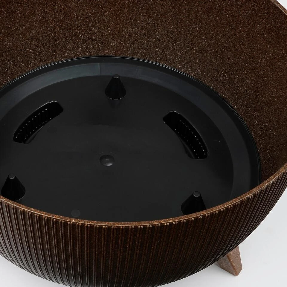 Mica Decorations Doppio Schaal Op Poten - H22 X Ø47 Cm - Donkerbruin 6 Mica Decorations Doppio Schaal Op Poten - H22 X Ø47 Cm - Donkerbruin - Afbeelding 4