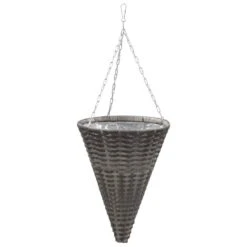 VidaXL Bloemenmanden Hangend 2 St Poly Rattan Grijs 8 VidaXL Bloemenmanden Hangend 2 St Poly Rattan Grijs -Groene Hoek 6a000db174df4a25a44535c36e60f364