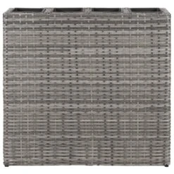 VidaXL Plantenbak Verhoogd Met 4 Potten 2 St Poly Rattan Grijs -Groene Hoek 6b82e800233c4ed9a1901c9ebaf85594