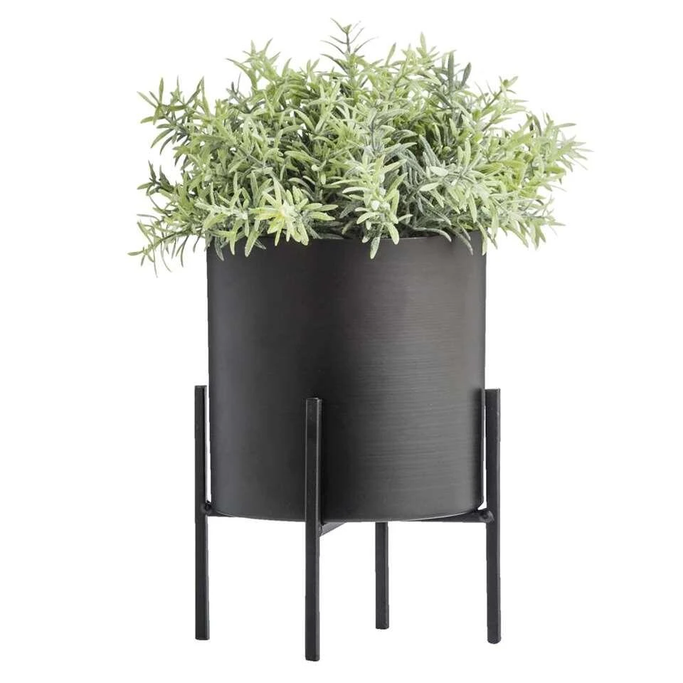 Bloempot Op Pootjes Niek - Zwart - 12/18xØ12,5 Cm 4 Bloempot Op Pootjes Niek - Zwart - 12/18xØ12,5 Cm - Afbeelding 2