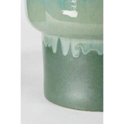 Mica Decorations Aster Bloempot - H20 X Ø22 Cm - Stoneware - Groen -Groene Hoek 72d586c37a2a49fbb9164c70d40b414c