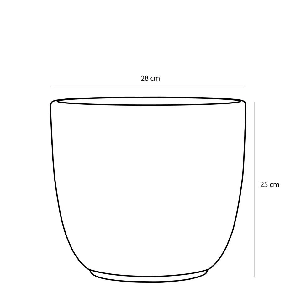 Mica Decorations Bloempot - Wit - Glanzend - Keramiek - 28 X 25 Cm 6 Mica Decorations Bloempot - Wit - Glanzend - Keramiek - 28 X 25 Cm - Afbeelding 4