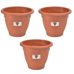 Hega Hogar Plantenpot/bloempot - Kunststof - Terra Cotta - D30 X H23 Cm -Groene Hoek 76f1a418fb284882bebfebe91f62055c