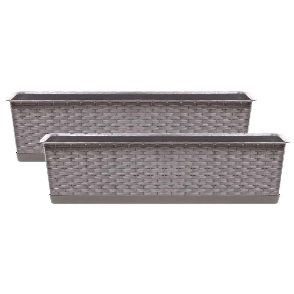 Prosperplast Plantenbak - Rotan - Rechthoek - Taupe - 40 X 17 X 15 Cm 5 Prosperplast Plantenbak - Rotan - Rechthoek - Taupe - 40 X 17 X 15 Cm - Afbeelding 3