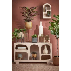 Mica Decorations Plantenstandaard - Verhoger - Goud - H25 X B14 Cm -Groene Hoek 8453f175fd9b4656a201d2c19ec4c195