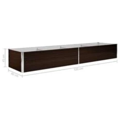 VidaXL Plantenbak Verhoogd 320x80x45 Cm Gegalvaniseerd Staal Bruin -Groene Hoek 869e7280e51c423db0d7d02d1948caf4