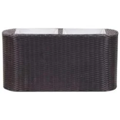 VidaXL Plantenbak Verhoogd 80x25x40 Cm Poly Rattan Zwart -Groene Hoek 87a79df93f0c478189a4094cff5e408c