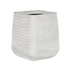 Beliani Plantenbak Voor Buiten PARIKIA - Wit Polyresin -Groene Hoek 8800f127265c4f498405dc971390b4dc