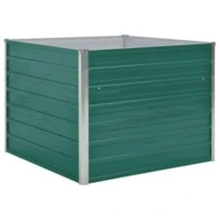 VidaXL Plantenbak Verhoogd 100x100x77 Cm Gegalvaniseerd Staal Groen -Groene Hoek 88347052d00b41c8a8922fa496309003