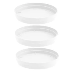 EDA Bloempot - Toscane - Onderschaal - Wit - Kunststof - D28 Cm -Groene Hoek 8b5447ac2c3a46ca884d008d39d24d07