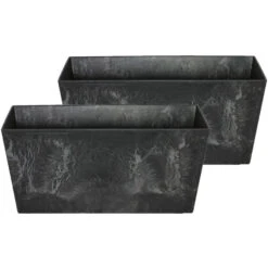 Ter Steege Plantenbak - Kunststof En Steenpoeder - Zwart - 37 X 17 Cm -Groene Hoek 8b7617e8e5454a9fa808a2396d7fc9b0