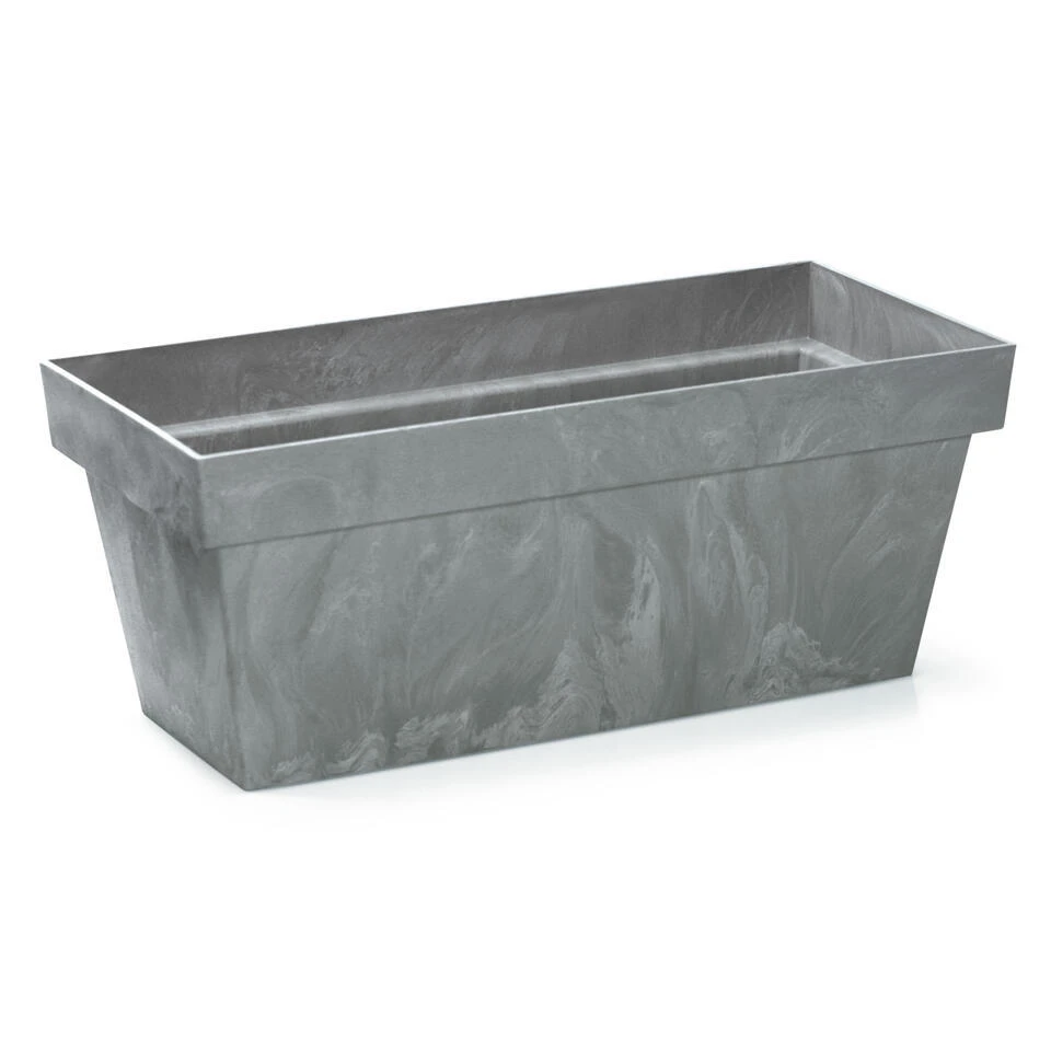 Prosperplast Plantenbak - Betonlook - Lichtgrijs - Kunststof - 40 Cm 4 Prosperplast Plantenbak - Betonlook - Lichtgrijs - Kunststof - 40 Cm - Afbeelding 2