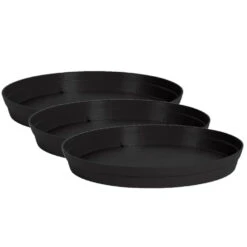 EDA Bloempot - Toscane - Onderschaal - Zwart - Kunststof - D28 Cm 7 EDA Bloempot - Toscane - Onderschaal - Zwart - Kunststof - D28 Cm -Groene Hoek 8bcde629657440b197a3e3f20ad94cb9 1