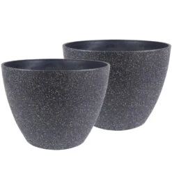 Ter Steege Plantenpot - Zwart - Kunststof En Steenpoeder - 36 X 27 Cm -Groene Hoek 8cd73cd502a44e0f9b93abd181833056