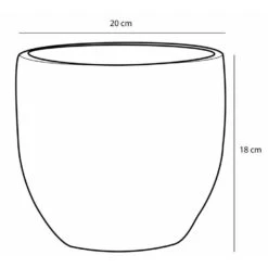 Mica Decorations Plantenpot - Terracotta - Zwart/grijs - D20/H18 Cm 5 Mica Decorations Plantenpot - Terracotta - Zwart/grijs - D20/H18 Cm -Groene Hoek 8f3b2edf025f419489099d3d28e0268e