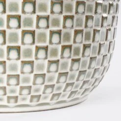 Mica Decorations Daan Bloempot - H17,5 X Ø19 Cm - Wit -Groene Hoek 8fc8cd57cd8c4b9fbc25a9b39acd3d65