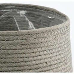 Mica Decorations Bloempot - Rotan - Grijs - Jute - 26 X 24 Cm -Groene Hoek 912bafe908f847fabdbc605f5be893ab