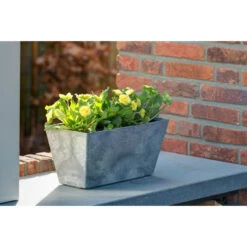 Steege Plantenbak - Gerecycled Kunststof - Steengrijs - 55 X 17 Cm -Groene Hoek 91437bd08cb74aa2b5b200188e93c2c4