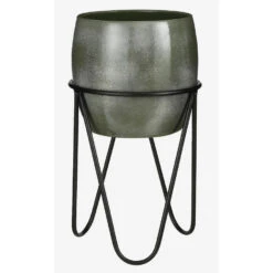 Mica Decorations Bloempot Plantenstandaard/verhoger - Zwart - D11 X H12 Cm -Groene Hoek 92bf3d8f9a3e4780a869a389548f4491